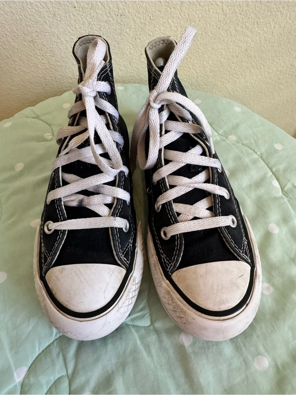 Converse Black High-Top Canvas Sneakers Kids size 1